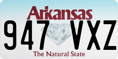AR license plate 947VXZ