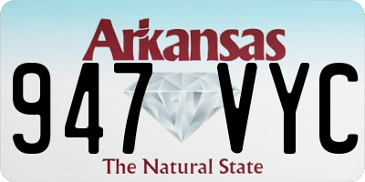 AR license plate 947VYC