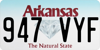 AR license plate 947VYF