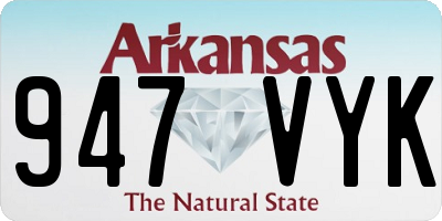 AR license plate 947VYK