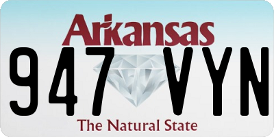 AR license plate 947VYN