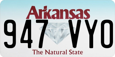 AR license plate 947VYO
