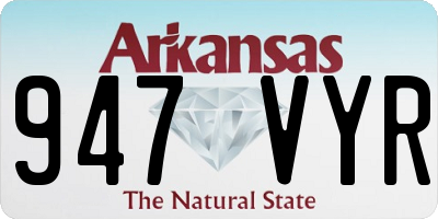 AR license plate 947VYR