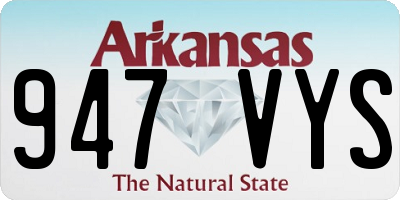 AR license plate 947VYS