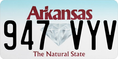 AR license plate 947VYV