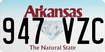 AR license plate 947VZC