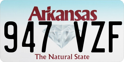 AR license plate 947VZF