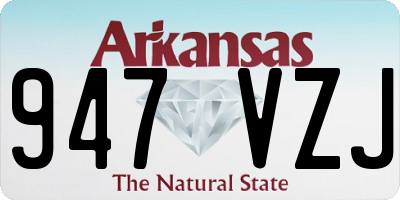 AR license plate 947VZJ