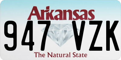 AR license plate 947VZK