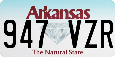 AR license plate 947VZR