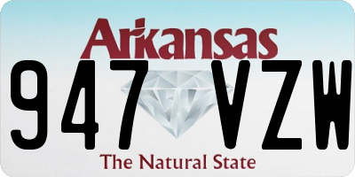 AR license plate 947VZW