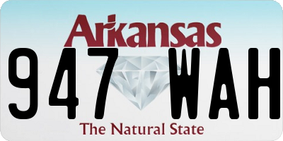 AR license plate 947WAH