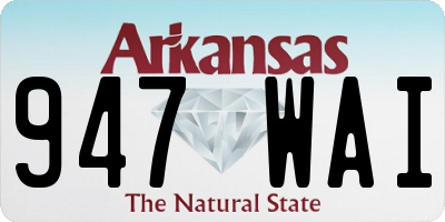 AR license plate 947WAI