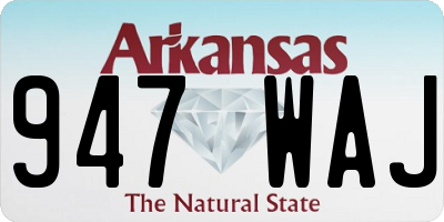 AR license plate 947WAJ