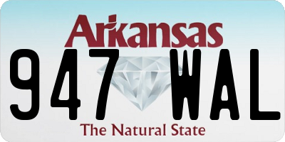 AR license plate 947WAL