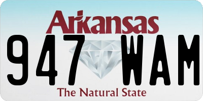 AR license plate 947WAM