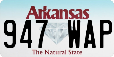 AR license plate 947WAP