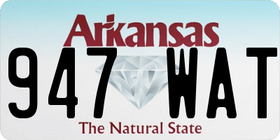 AR license plate 947WAT