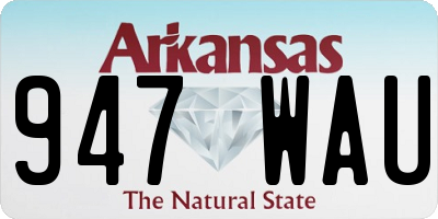 AR license plate 947WAU
