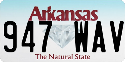 AR license plate 947WAV