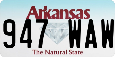 AR license plate 947WAW