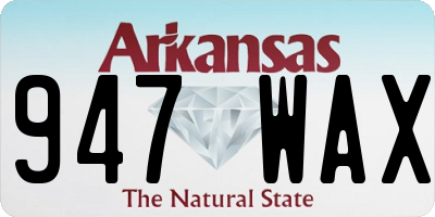 AR license plate 947WAX