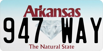 AR license plate 947WAY