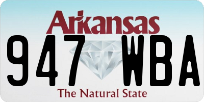 AR license plate 947WBA