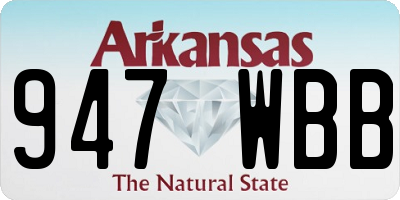 AR license plate 947WBB