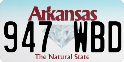 AR license plate 947WBD