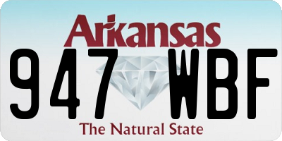 AR license plate 947WBF