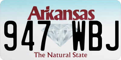AR license plate 947WBJ