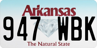 AR license plate 947WBK