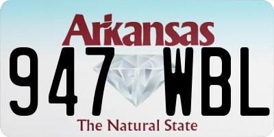 AR license plate 947WBL