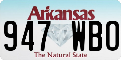 AR license plate 947WBO
