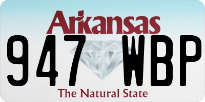 AR license plate 947WBP