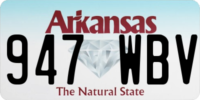 AR license plate 947WBV