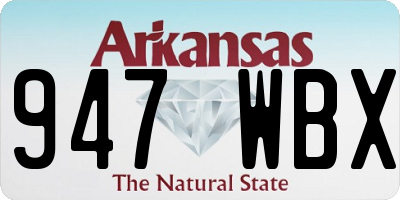 AR license plate 947WBX