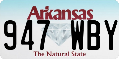AR license plate 947WBY