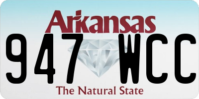 AR license plate 947WCC