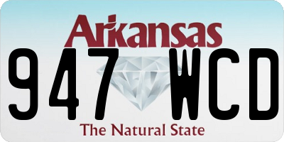 AR license plate 947WCD
