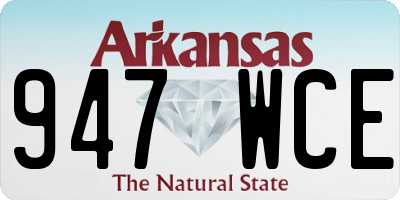 AR license plate 947WCE
