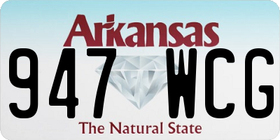 AR license plate 947WCG