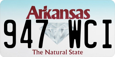 AR license plate 947WCI