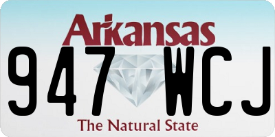 AR license plate 947WCJ