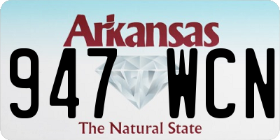 AR license plate 947WCN