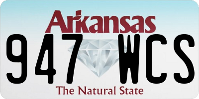 AR license plate 947WCS