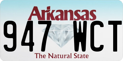 AR license plate 947WCT