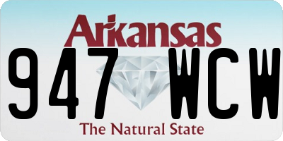 AR license plate 947WCW