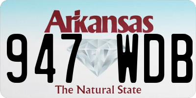 AR license plate 947WDB